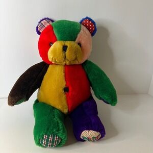 1996‎ Peef The Christmas Bear Colorblock Plush 13"